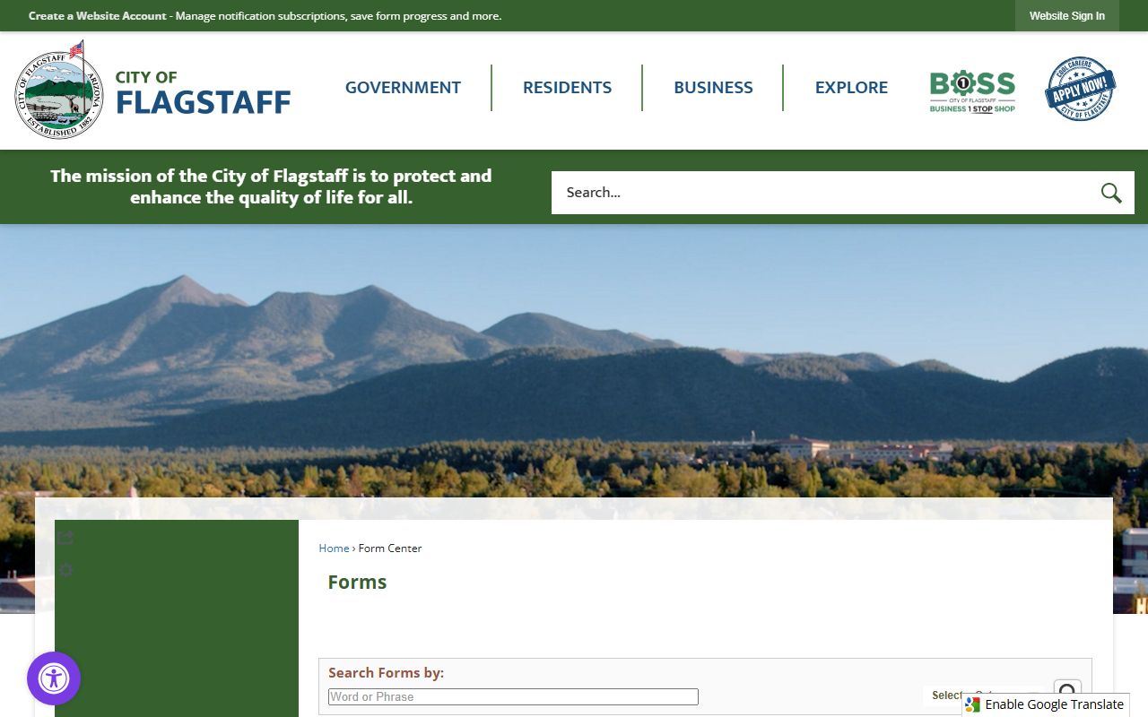 Flagstaff Police online records request form for released inmates and arrest reports