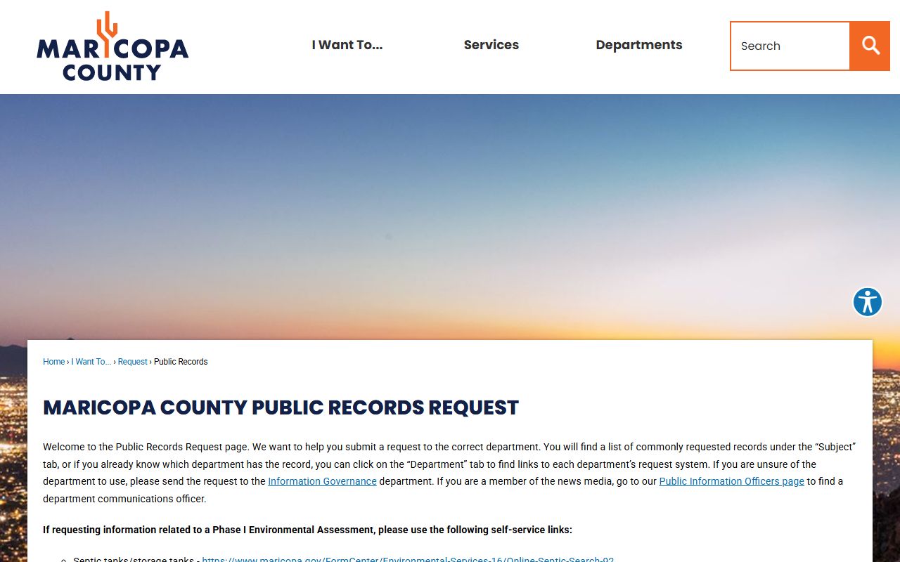 Maricopa County public records portal